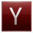 Letter Y red Icon